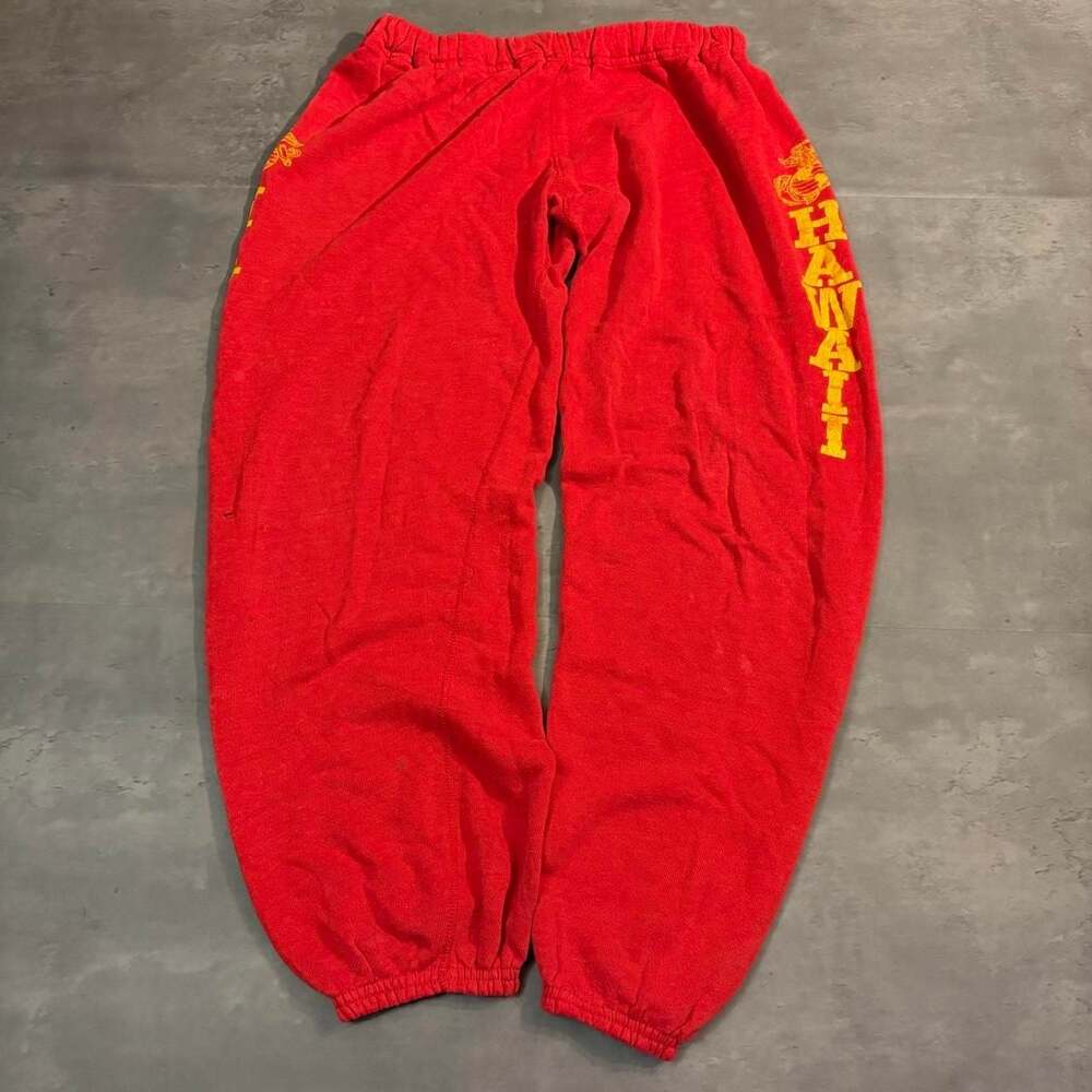 Vintage 90s Jostens Hawaii Marine Sweatpants Red